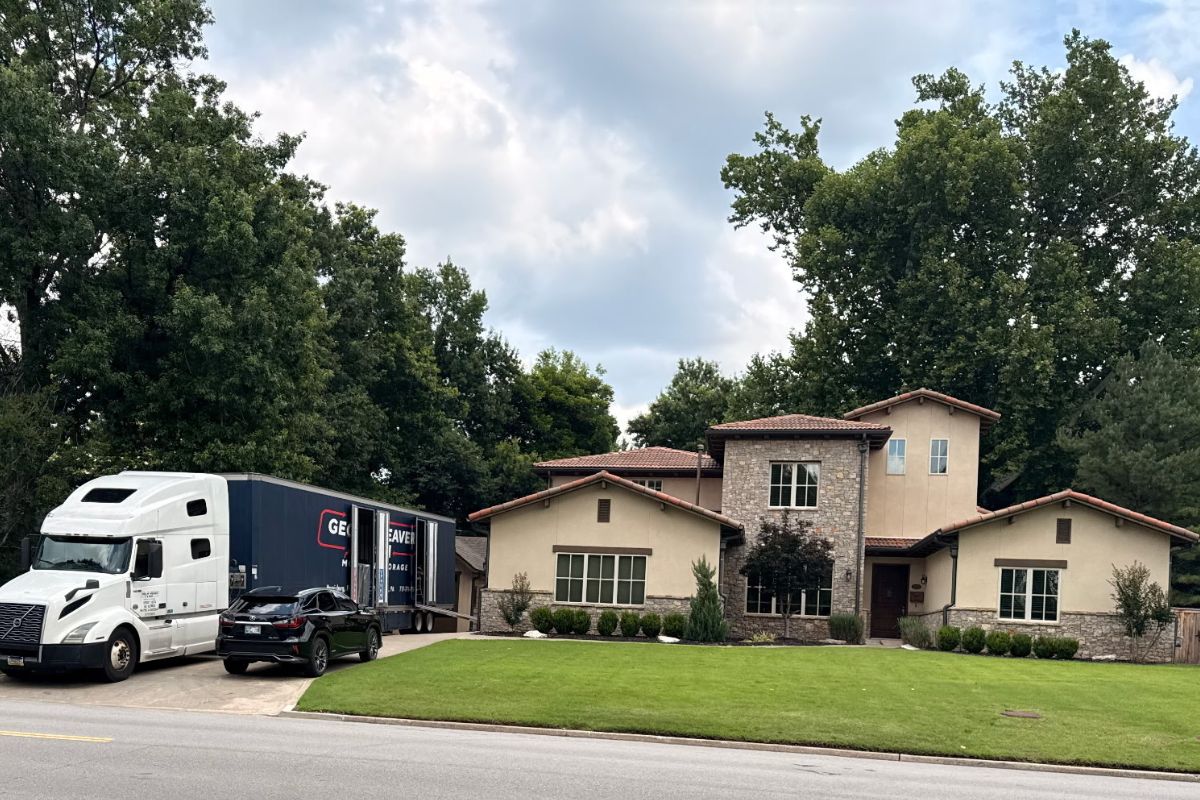 A photo of Geo W Weaver & Son Interstate Moving Truck moving a home from PA to Georgia